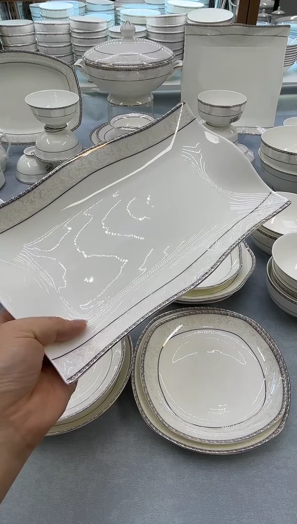 骨瓷玲珑13波浪鱼1个