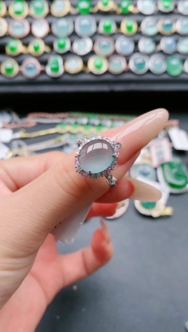 【闪购商品】翡翠戒指银S925镶嵌111111