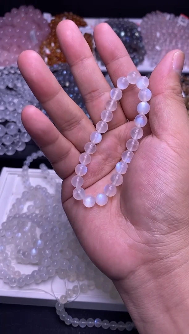 手串未镶嵌月光石7mm蓝月光（多样性发货，发其一）