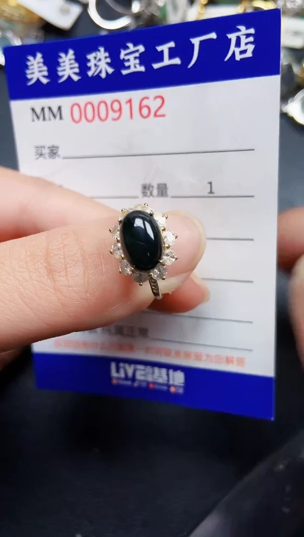 翡翠银S925镶嵌颈饰9162