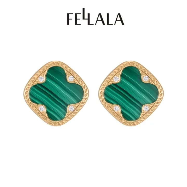 Fellala/ 翡拉拉「如意」系列高级感大气耳钉