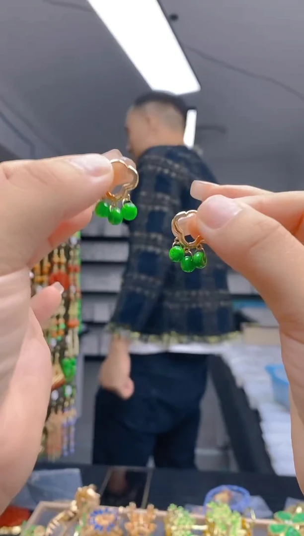 【闪购商品】翡翠耳饰合金79翡翠耳包