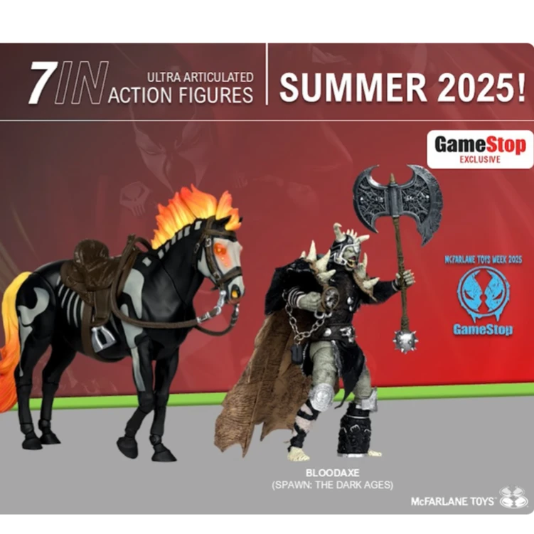 【现货】再生侠血斧&马套装麦克法兰正版1/10可动人偶