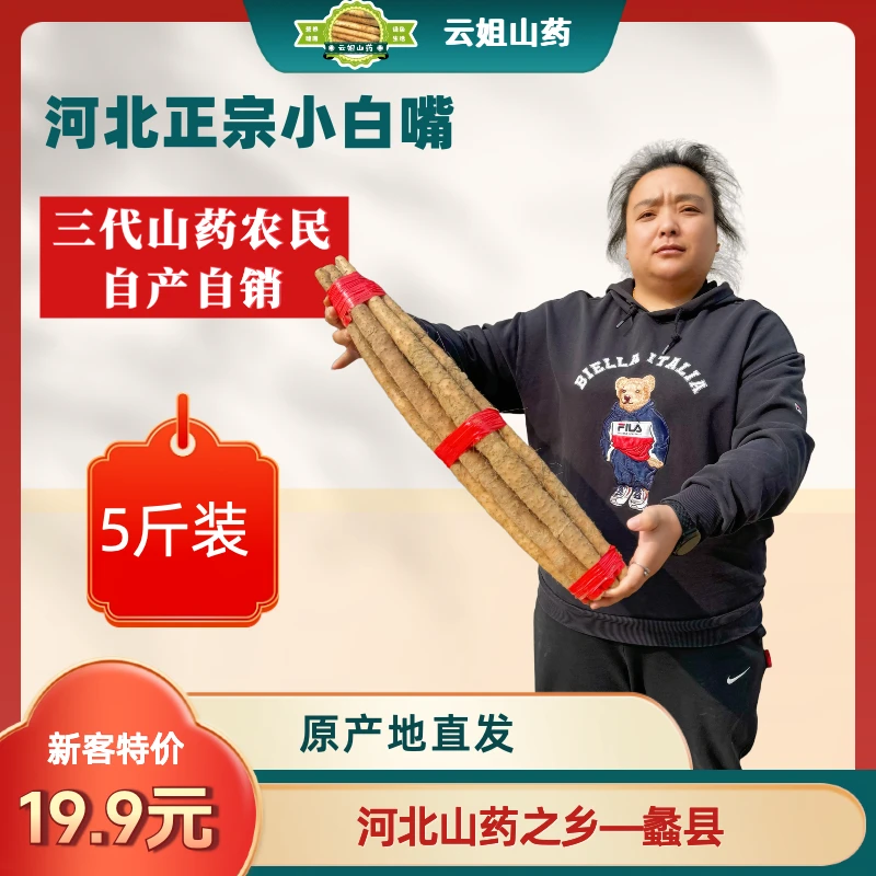 【河北正宗小白嘴】5斤装山药之乡蠡县原产地直发农家自种口感新鲜