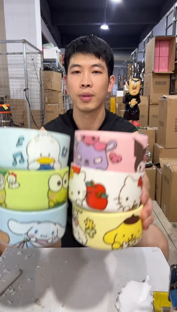 瓷片三利鸥碗6件套 陶瓷