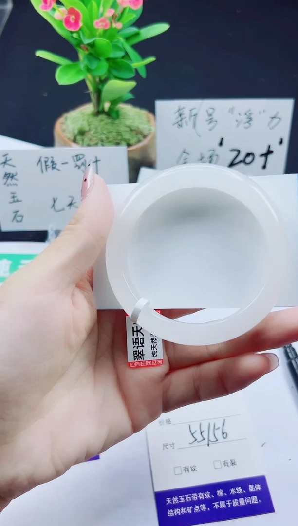 未镶嵌手镯石英质玉75-55/56