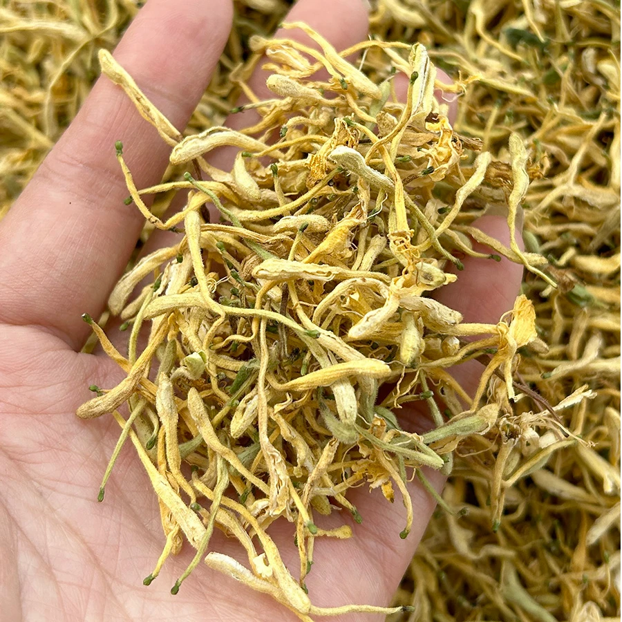 【秦巴本草】村书记助农秦岭深山野生采摘老品种带绒毛金银花茶100g