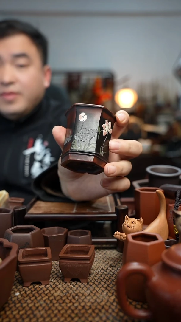 紫砂花盆郑**_長木軒精品紫砂