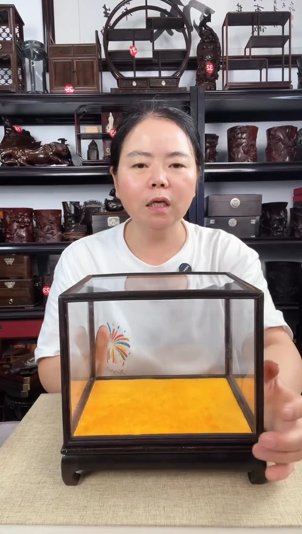 木玻璃罩3号老李红木工艺品