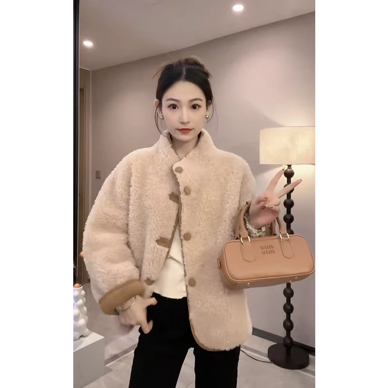 9436两面穿一体短外套女小个子冬季高级外套