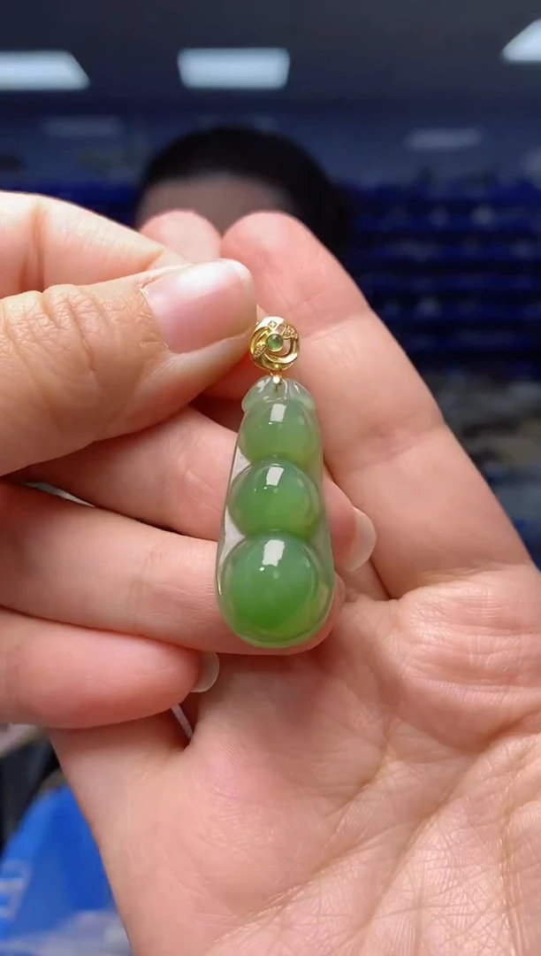 【闪购商品】和田玉吊坠(不含链)18K金镶嵌DZ3605