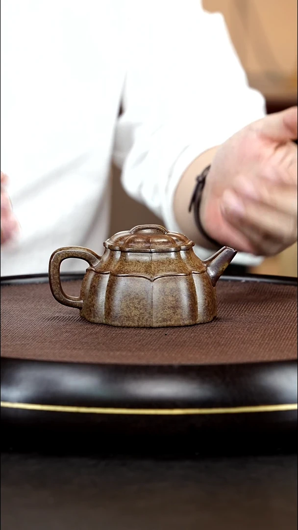 茶壶紫砂陈友林紫砂作品43：石瓢壶  170CC