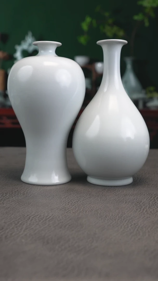 月白精品玉壶春+梅瓶福利~帆