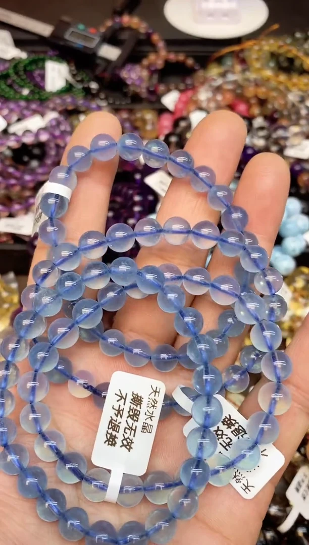 【闪购商品】水晶手链未镶嵌43 海蓝宝7mm