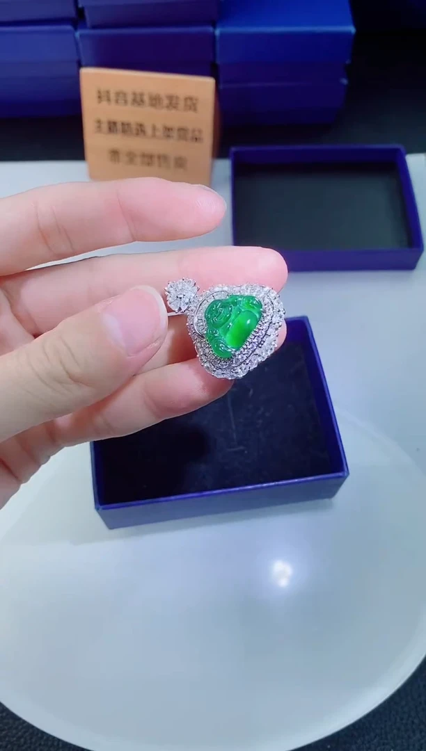 翡翠未镶嵌颈饰    `