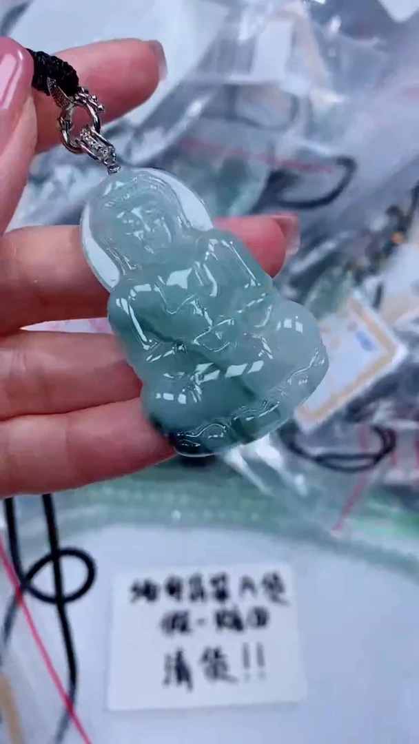翡翠银S925镶嵌颈饰吊坠