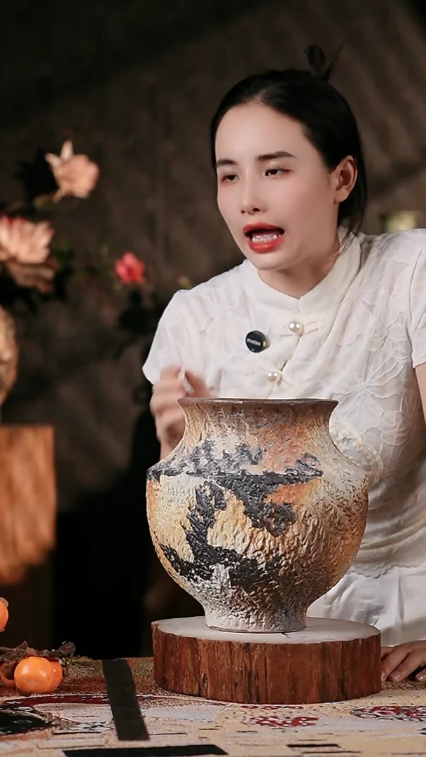 摆件景德镇高温陶瓷花瓶默认微瑕口径：17高度：26