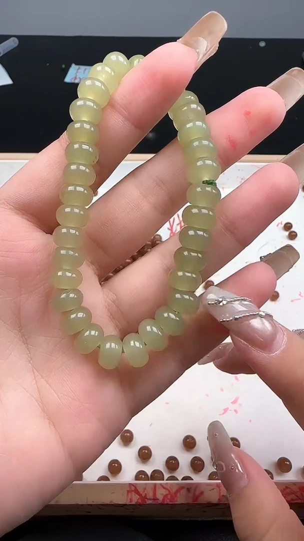 未镶嵌和田玉珠宝半成品晴水N289卡5*8mm散珠20颗