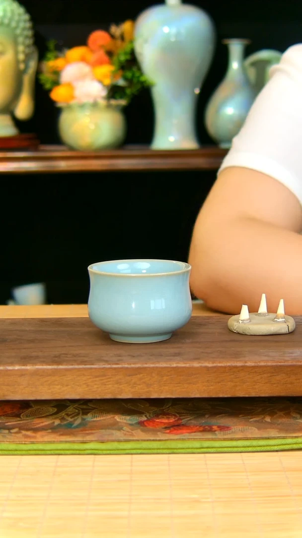 瓷片如意杯全手工一级品