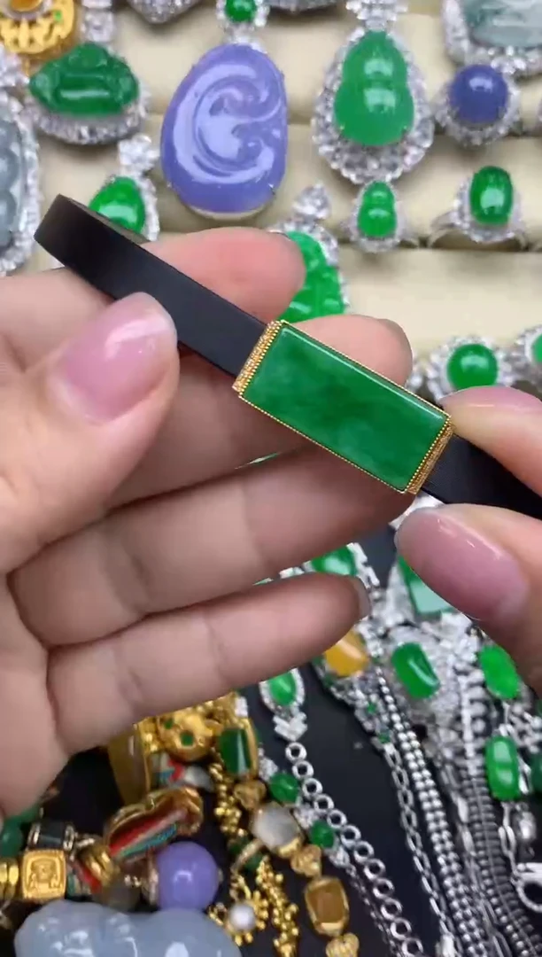 【闪购商品】翡翠手串18K金镶嵌492-中国好珍宝