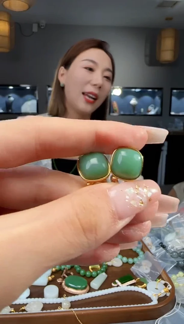 和田玉戒指银S925镶嵌1