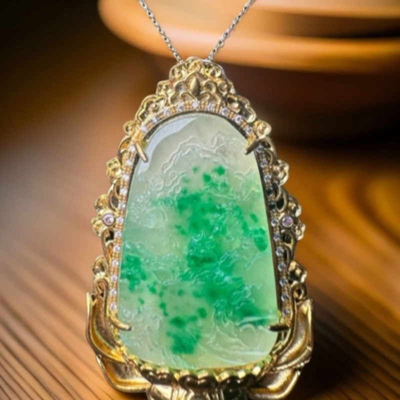 ｛老三高端甄选} F14飘花山水吊坠