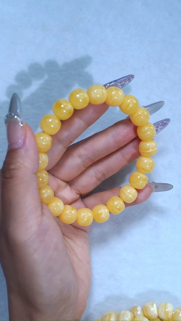 未镶嵌蜜蜡手链典藏级同料11mm焦皮虎皮纹千层