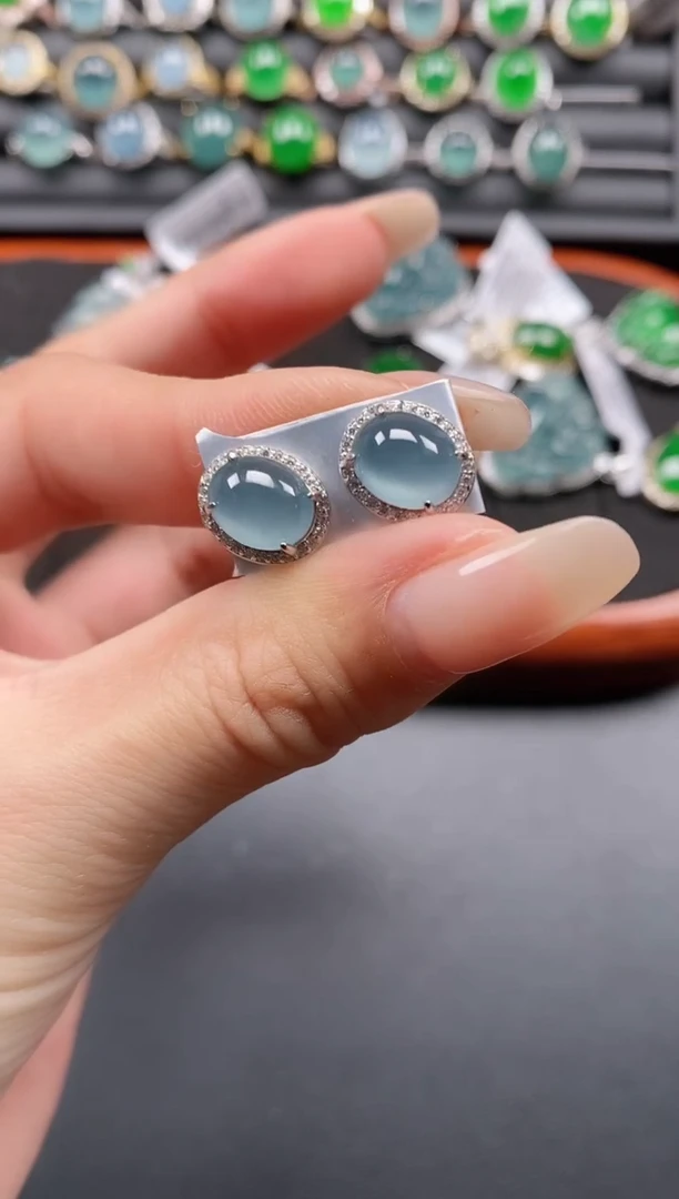 银S925镶嵌戒指翡翠1