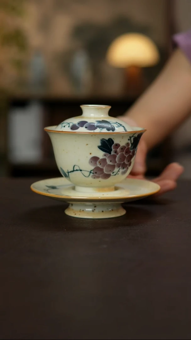 景德镇陶瓷杯碗柴烧多人