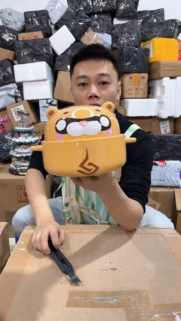 瓷片原神带盖泡面碗