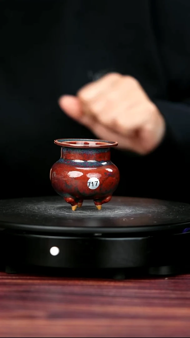 摆件瓷717#李盼龙一级品原矿钧瓷香炉