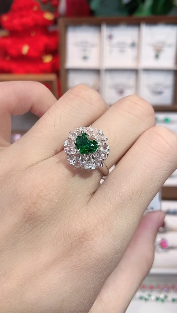 18K金镶嵌戒指石榴石（沙弗莱）1.62ct/天然宝石/七天无理由