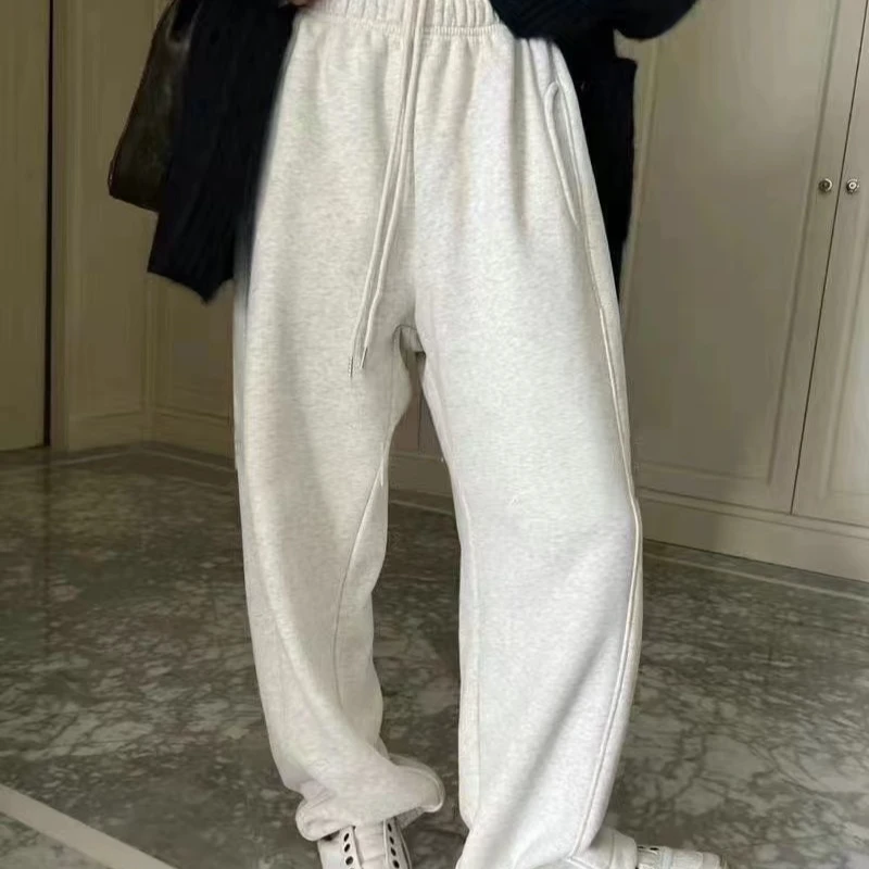 2025新款爆款抽绳卫裤休闲裤针织直筒时尚可收口8072