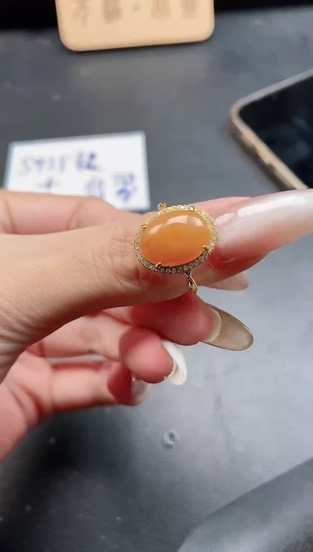 银S925镶嵌戒指翡翠41511