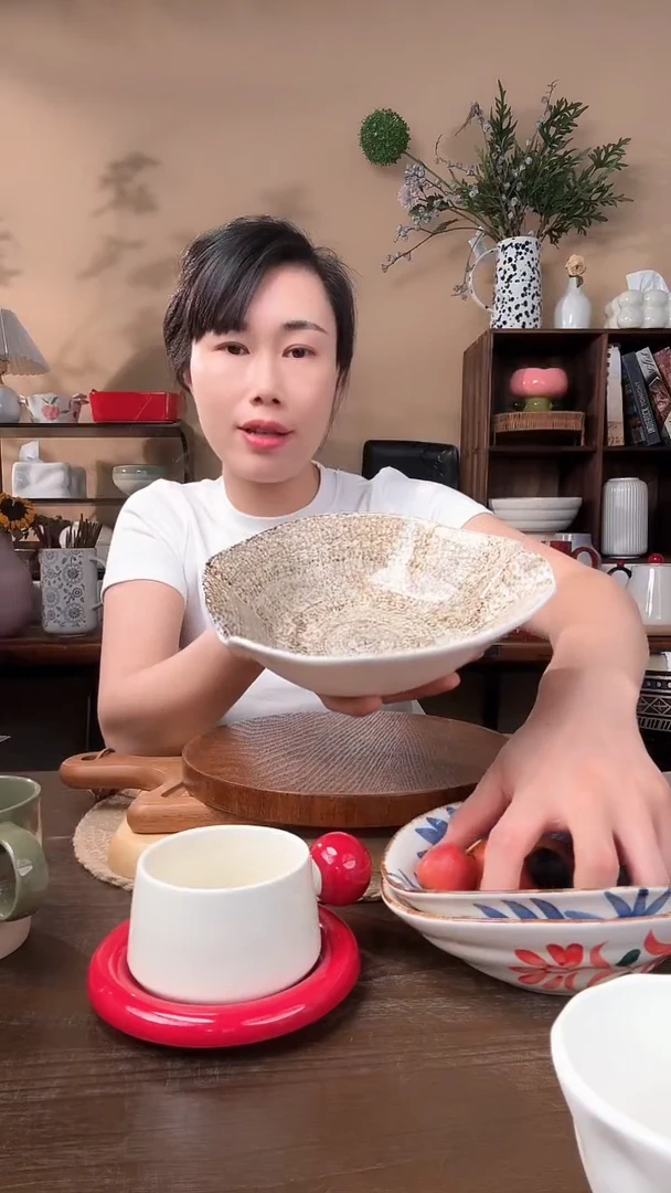 陶瓷8英寸异形窑变碗微瑕