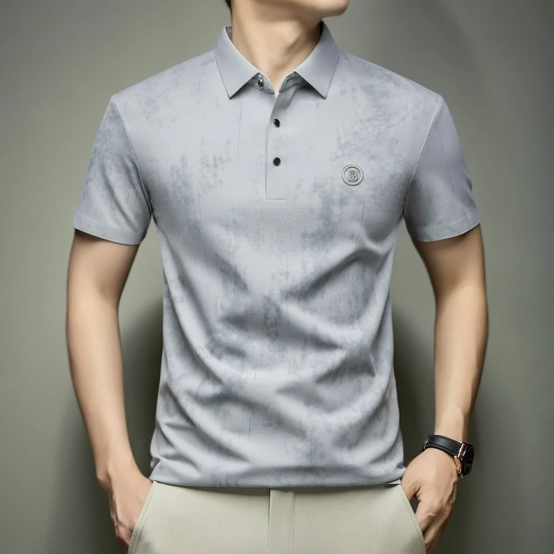 专柜正品保罗短袖轻奢t恤夏季休闲透气翻领Polo衫时尚印花半袖