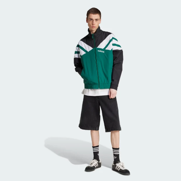 adidas/阿迪达斯复古足球风梭织运动宽松夹克外套JX3053