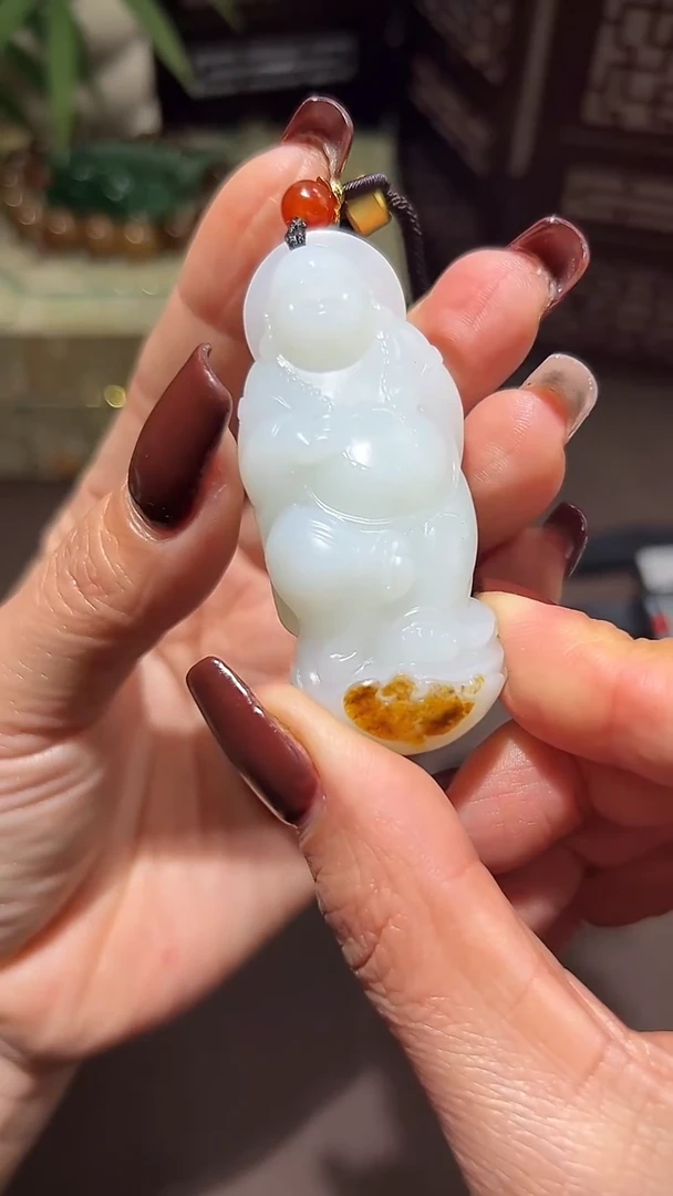 未镶嵌和田玉挂件和田玉佛公挂件03
