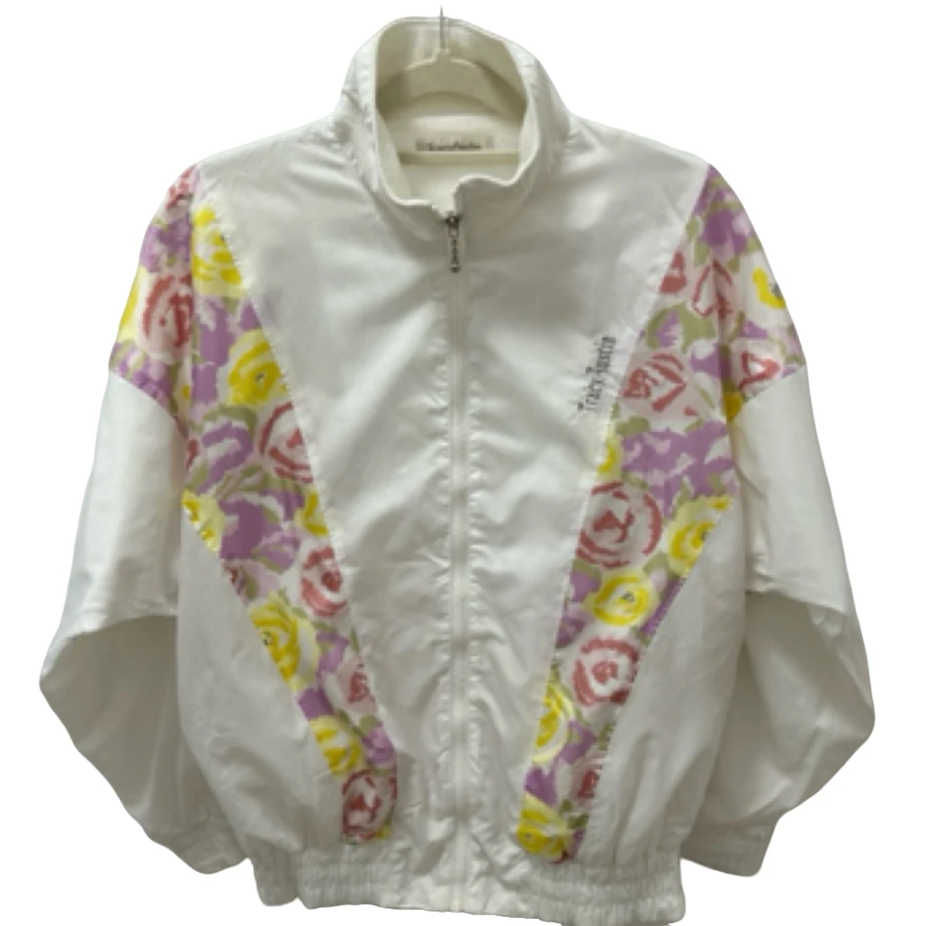 女四季通用豹纹宽松型拉链短外套拼接防晒衣白色立领开衫运动