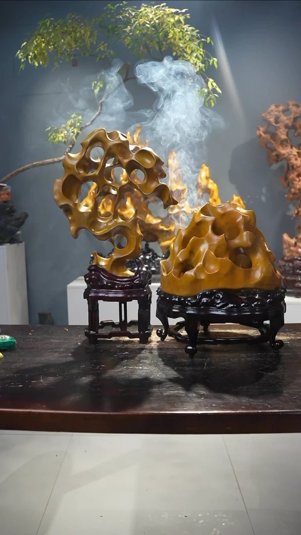 西***好书桌花架茶几摆件——北丹石水石