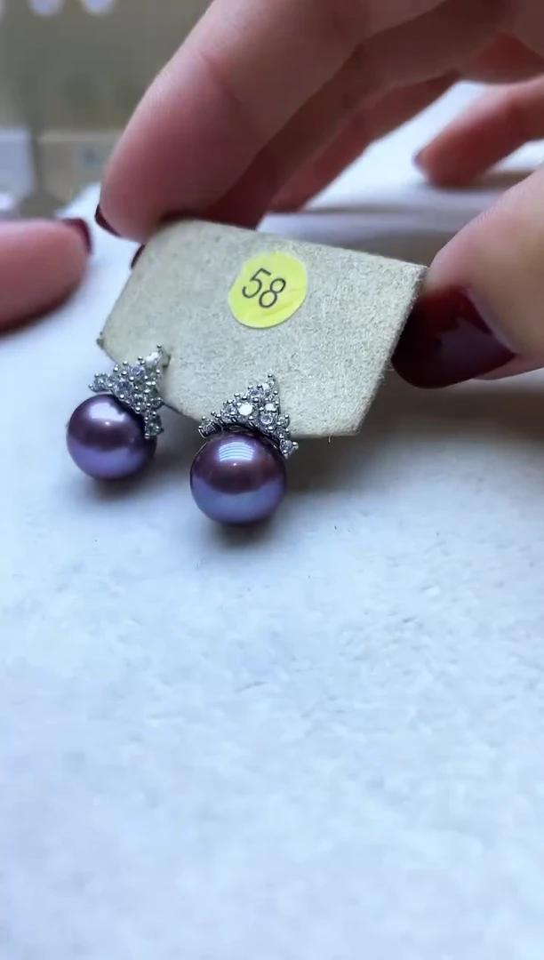 【闪购商品】淡水珍珠耳饰银S925镶嵌2