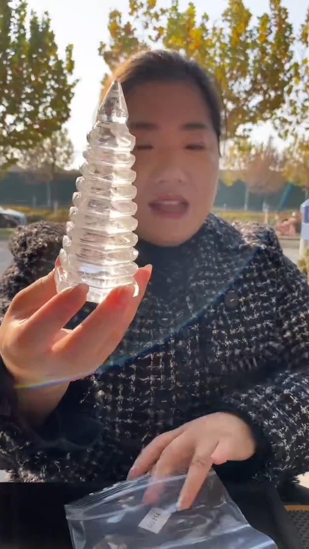 未镶嵌珠宝半成品水晶白水晶文昌塔D314