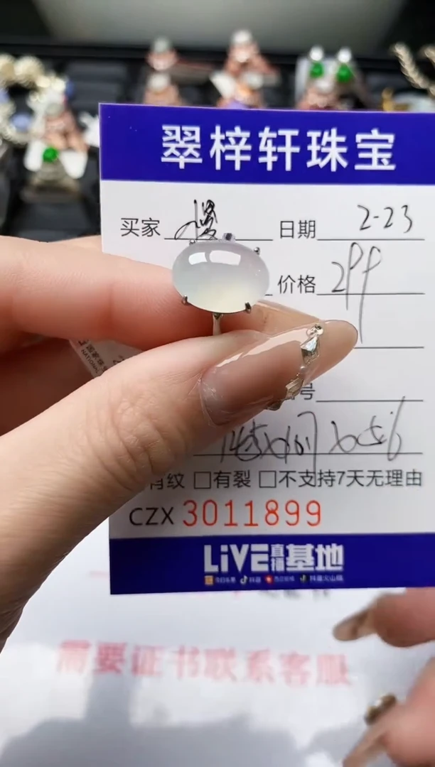 【闪购商品】翡翠戒指银S925镶嵌/1899