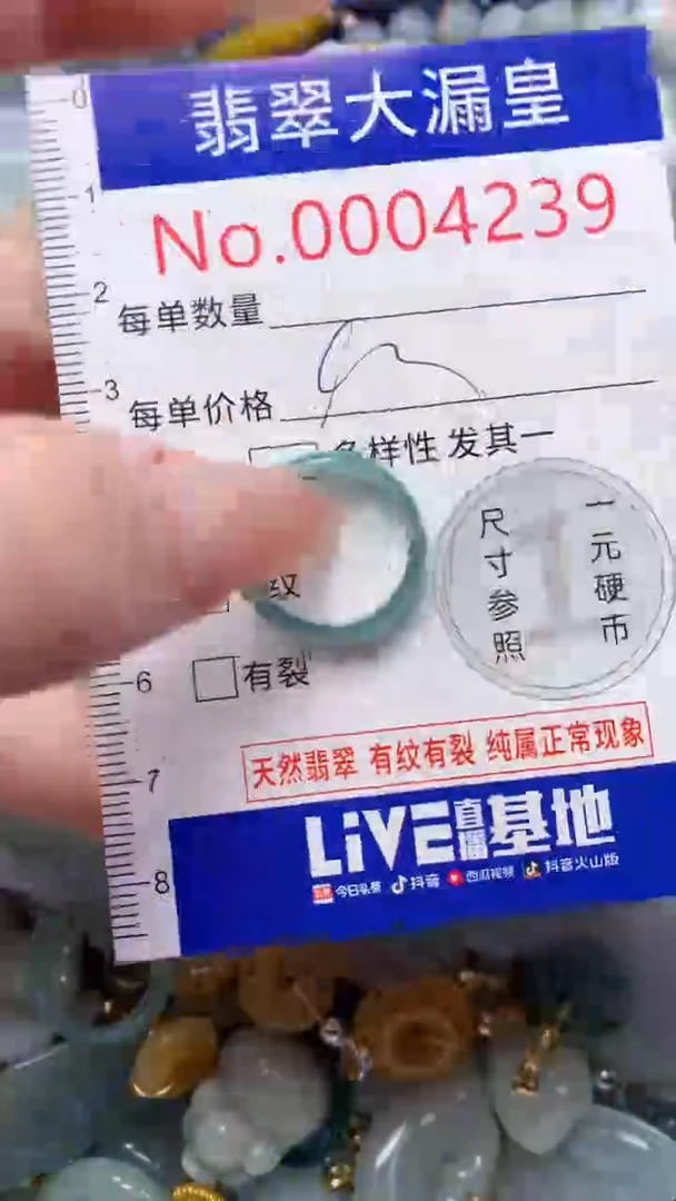 翡翠未镶嵌吊坠(不含链)4239