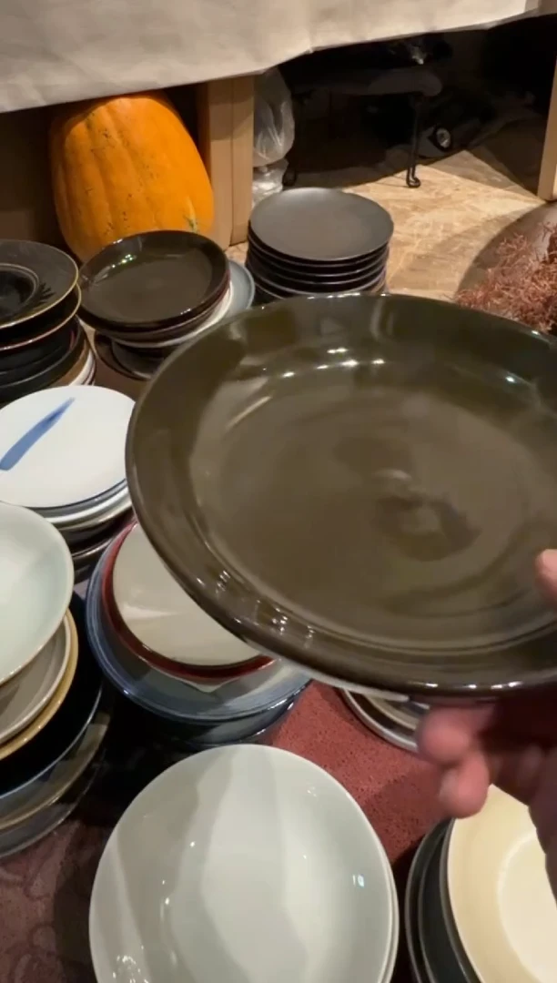 瓷小***乐203 微瑕黑色锅盘1个