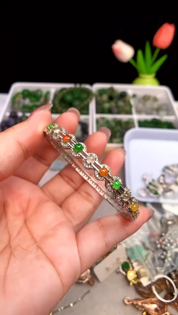 吊坠(不含链)银S925镶嵌翡翠1