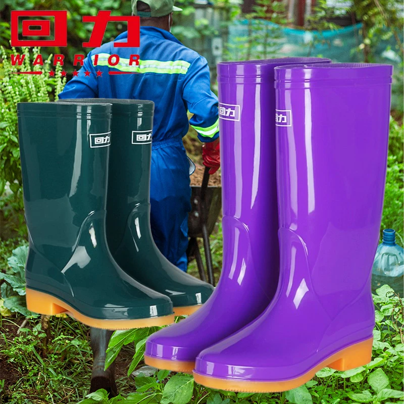 回力雨靴女士雨鞋女款长筒中筒水鞋女防水防滑耐磨加绒防臭轻便