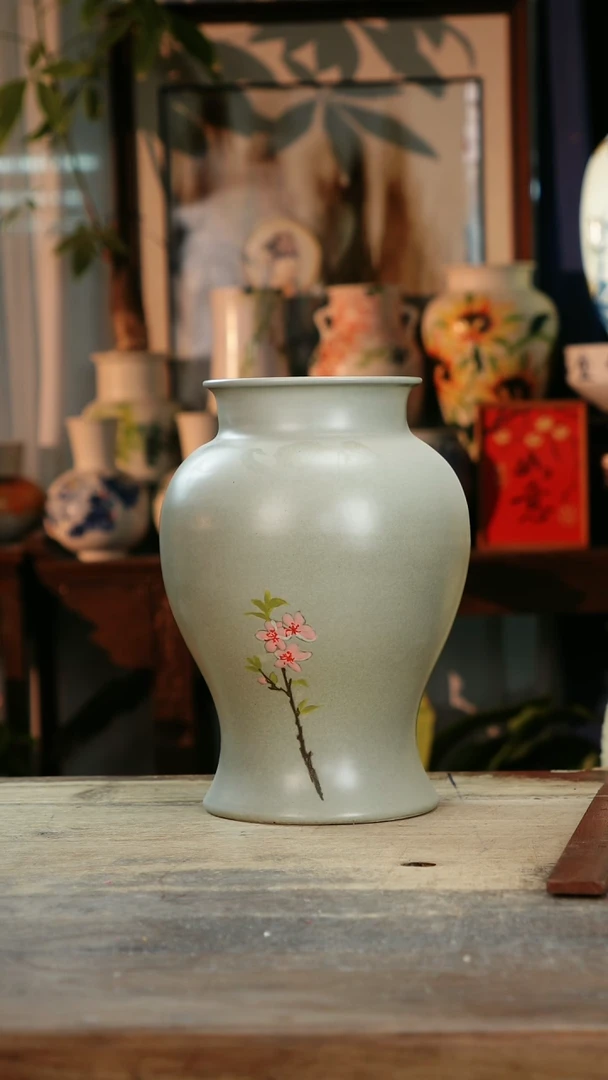 【闪购商品】瓷片景德镇纯手工釉下彩精品花瓶