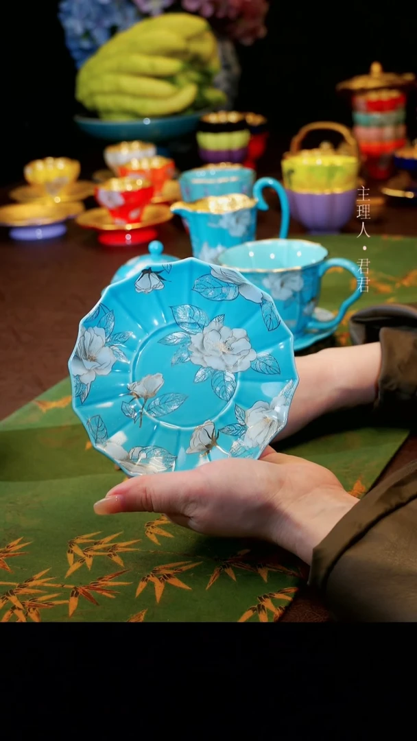 【宜景窑松石蓝系列】壶承