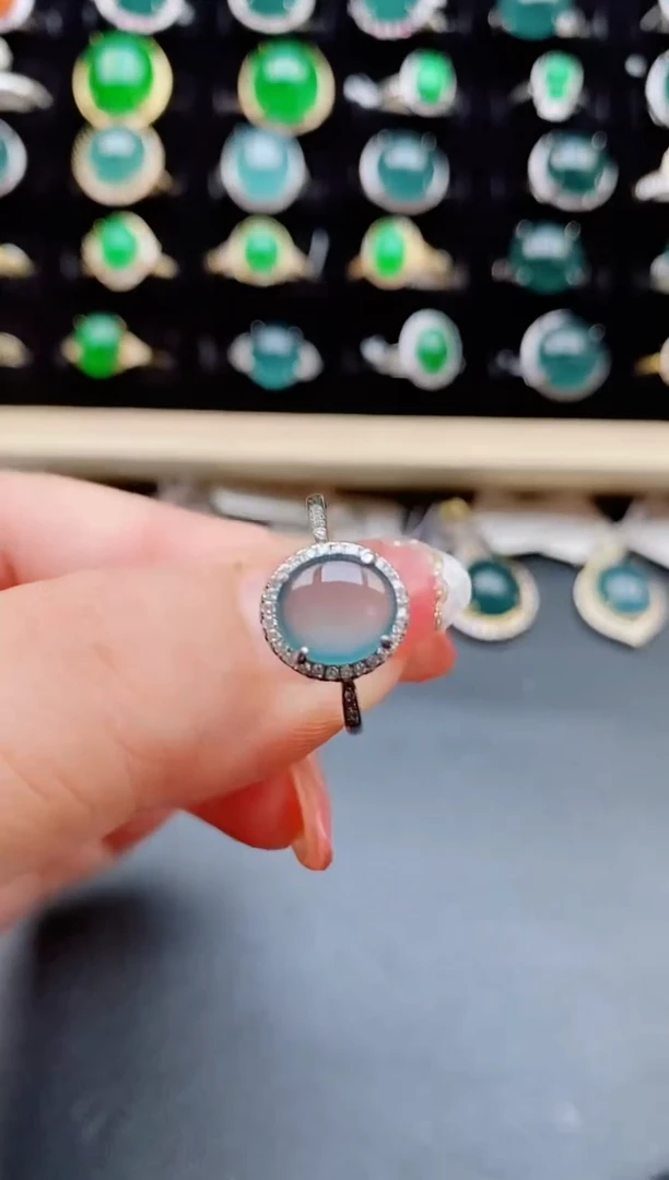 【闪购商品】翡翠戒指银S925镶嵌85805